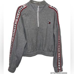 Tommy Hilfiger Cropped 1/4 Zip Sweatshirt